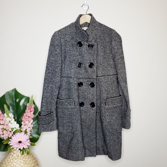 American Rag Jackets & Blazers - American Rag Wool Blend Pea Coat Black & White